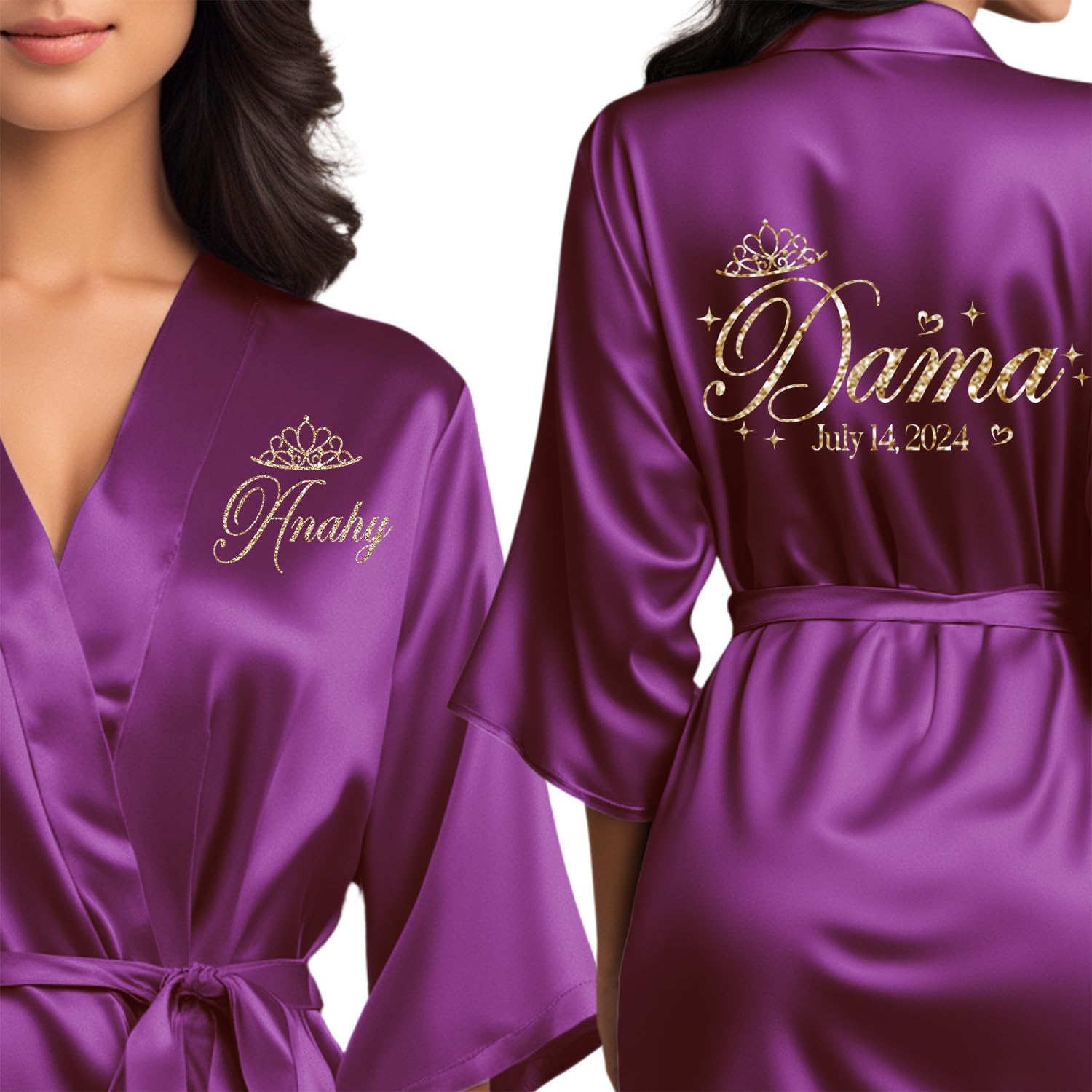 Mis Quince Anos Robes, Pretty Quinceanera Robes, Mama de la Quince, Quinceanera Gifts