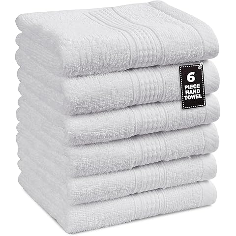 LANE LINEN Set of 6 Hand Towels (16