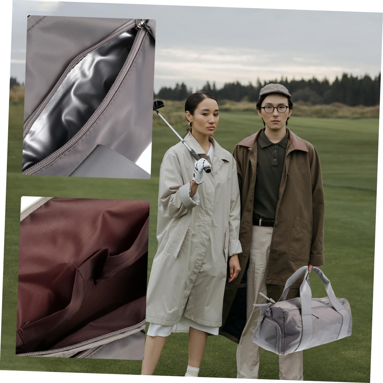 BESTYASH 1pc Large Capacity Gym Sports Bag Portable Handbag Wet Dry Separation for Travel Fitness Daily Use Lightweight Material Light Grey Storage for Shoes Towels