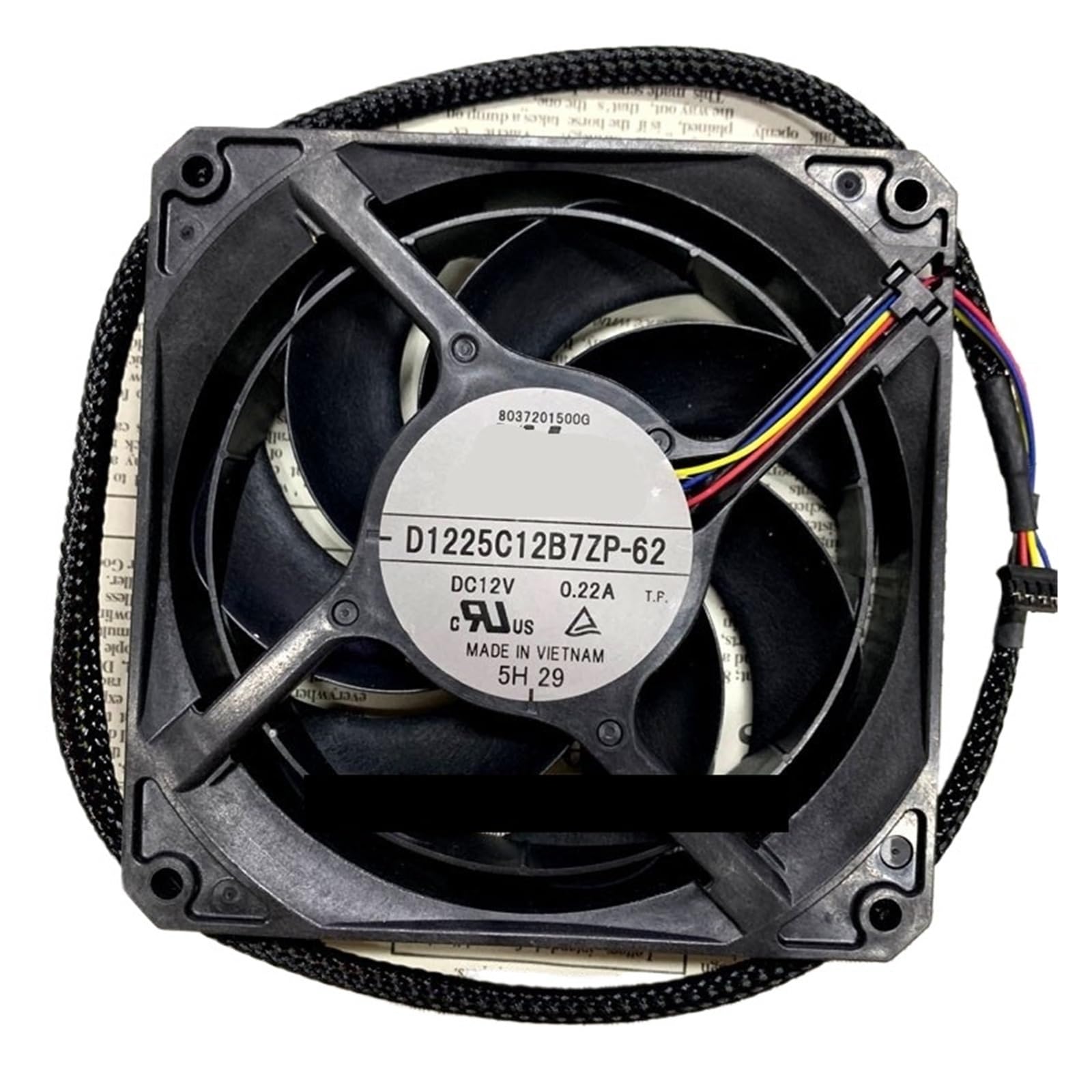 FCARUMIQP D1225C12B7ZP-62 12V 0.22A 12025 120 * 25mm 12cm Cooling Fan