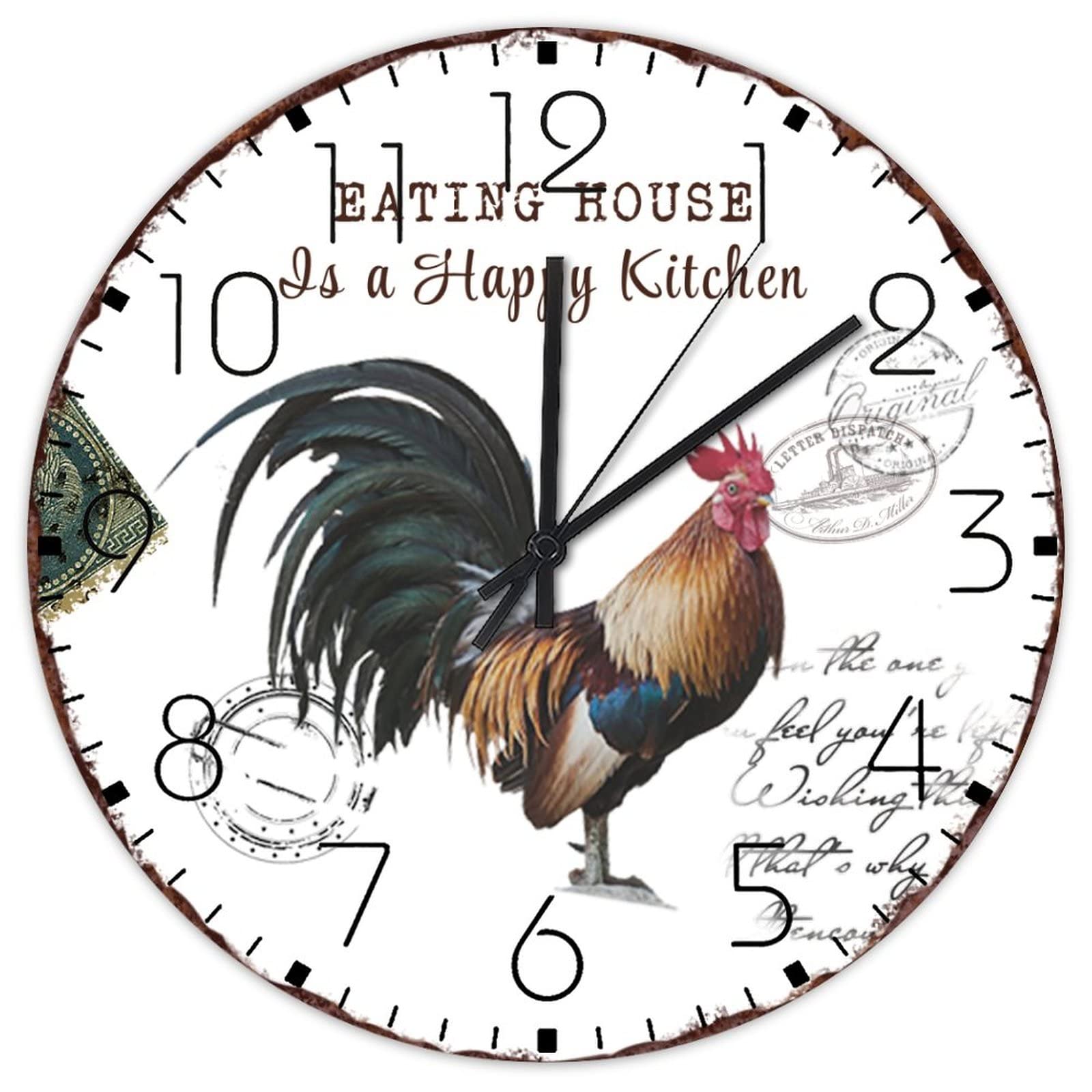 Horloge murale Eating House Is A Happy Kitchen pour célébrer la famille