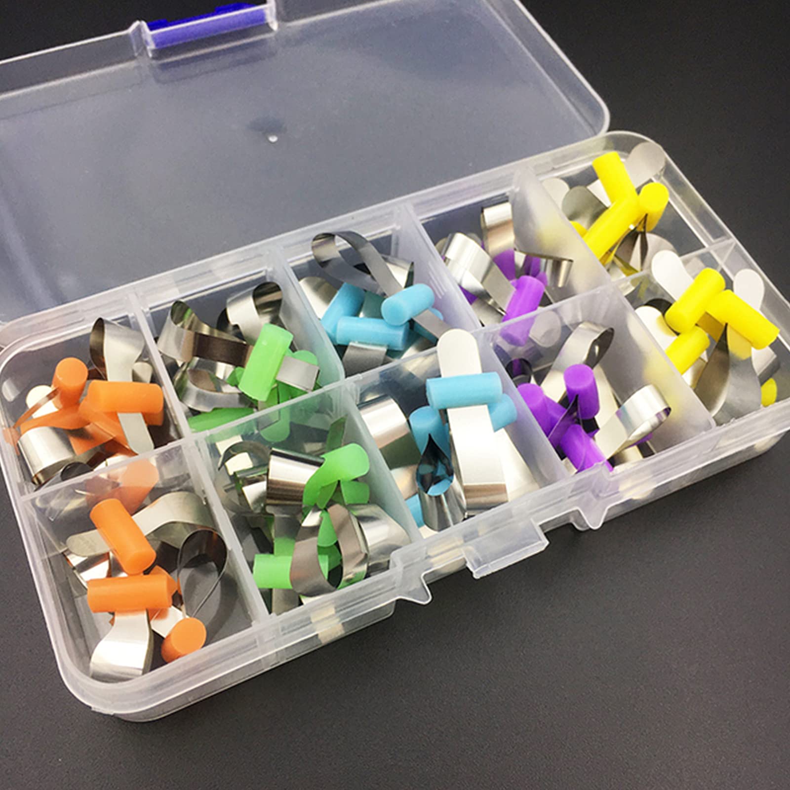 Wzcxyx 50Pcs/Box Dentistry Metal Matrix Bands Retainerless With Locker Dental Matrix Matrices Sectional Contoured Matrices