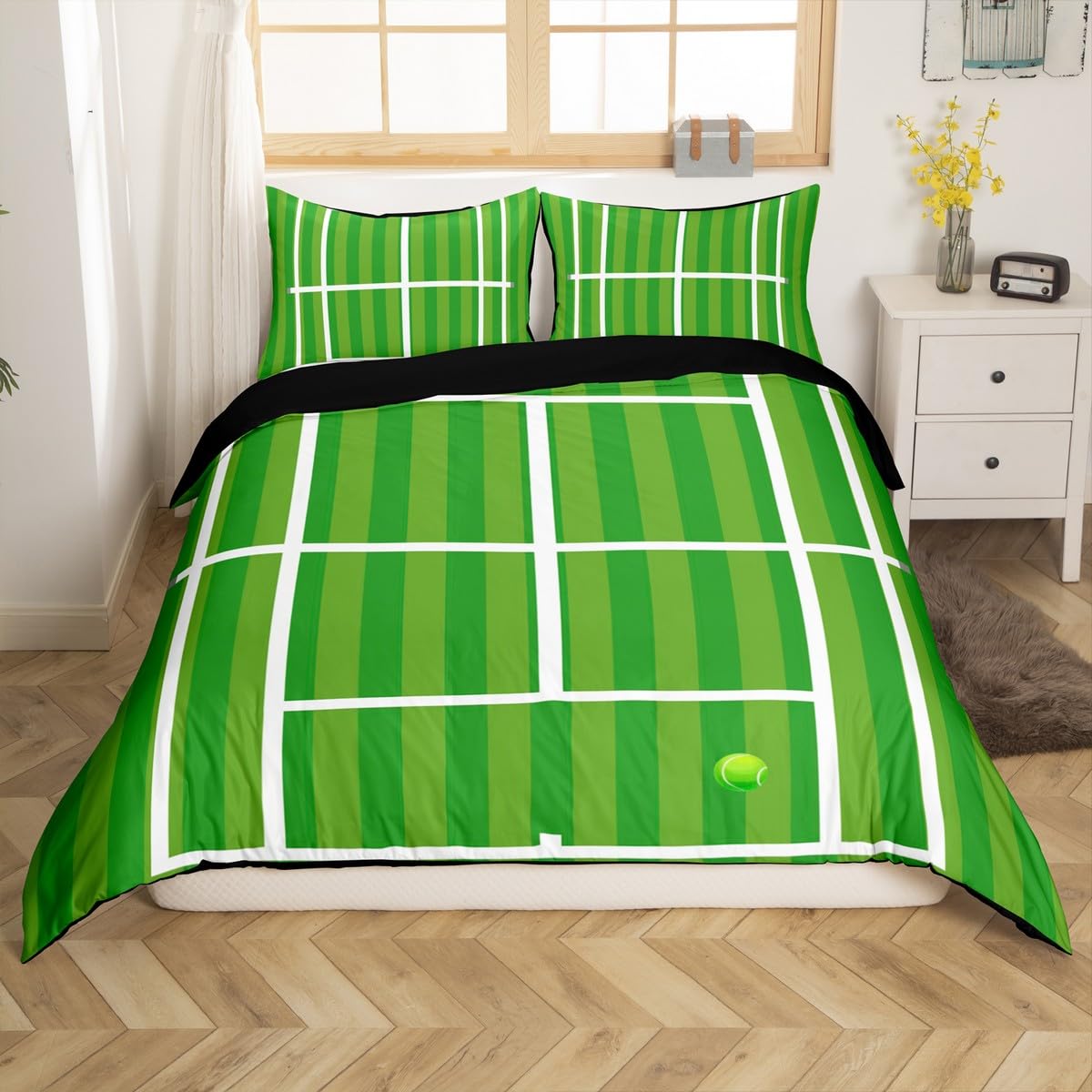 Amazon.com: Manfei Tennis Court King Size Duvet Cover, Tennis