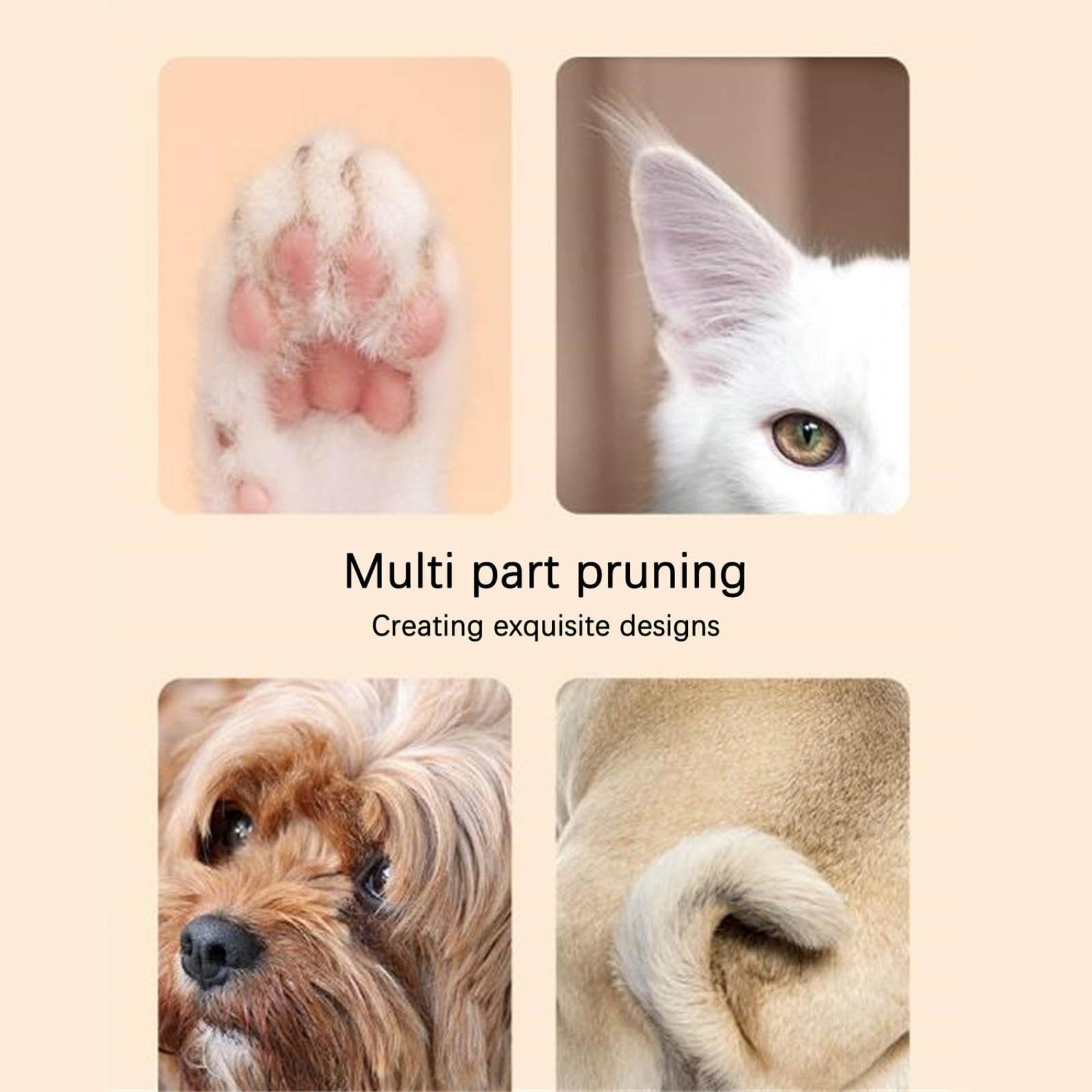 Tondeuse Pour Chat – Tondeuse Électrique De Précision Ultra-Silencieuse, Lames Sûres Et Hypoallergéniques, Ne Blessera Pas Votre Chat, Rechargeable