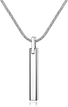 COAI Collier Long Acier Inoxydable Pendentif Barre Homme