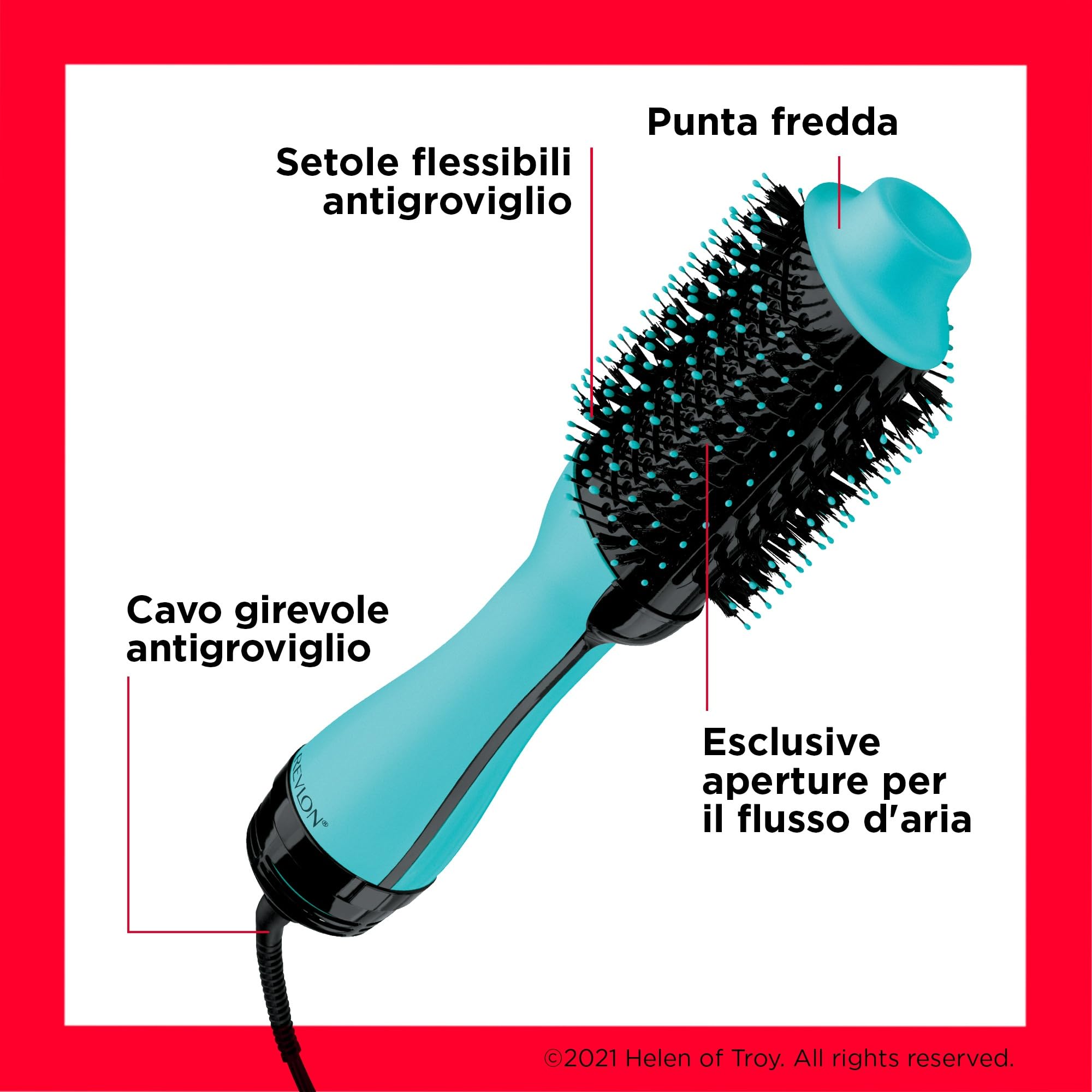 Revlon Asciugacapelli volumizzante da salone - Menta, nuova edizione (tecnologia OneStep, OneStep, IONIC e CERAMIC, capelli lunghi e medi) RVDR5222MUKE2