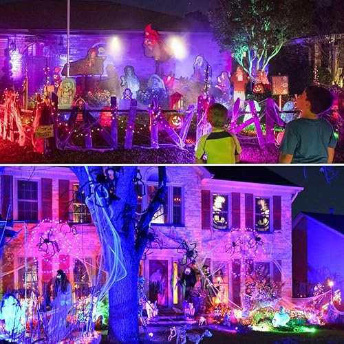 Miniatura 3 de YQNLIFA Paquete de 2 luces LED negras de 120 W, luz negra para decoraciones de Halloween, luces negras impermeables IP66 para fiestas de luz negra,