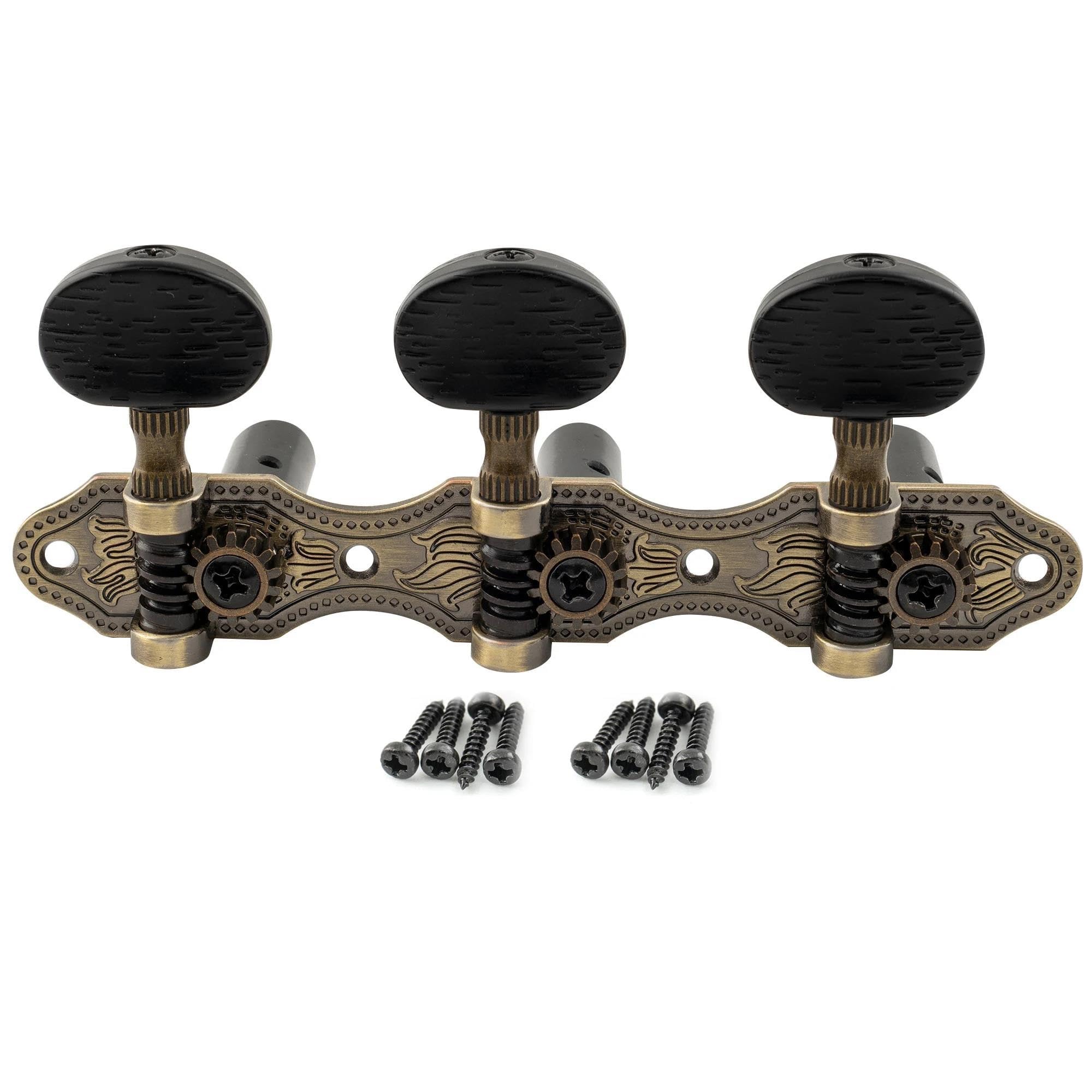 Professionale Tuning Piroli Per Chitarra Set Di Meccaniche Per Accordatori Chitarra Classica 3X3 Amanti Della Musica(Brass)