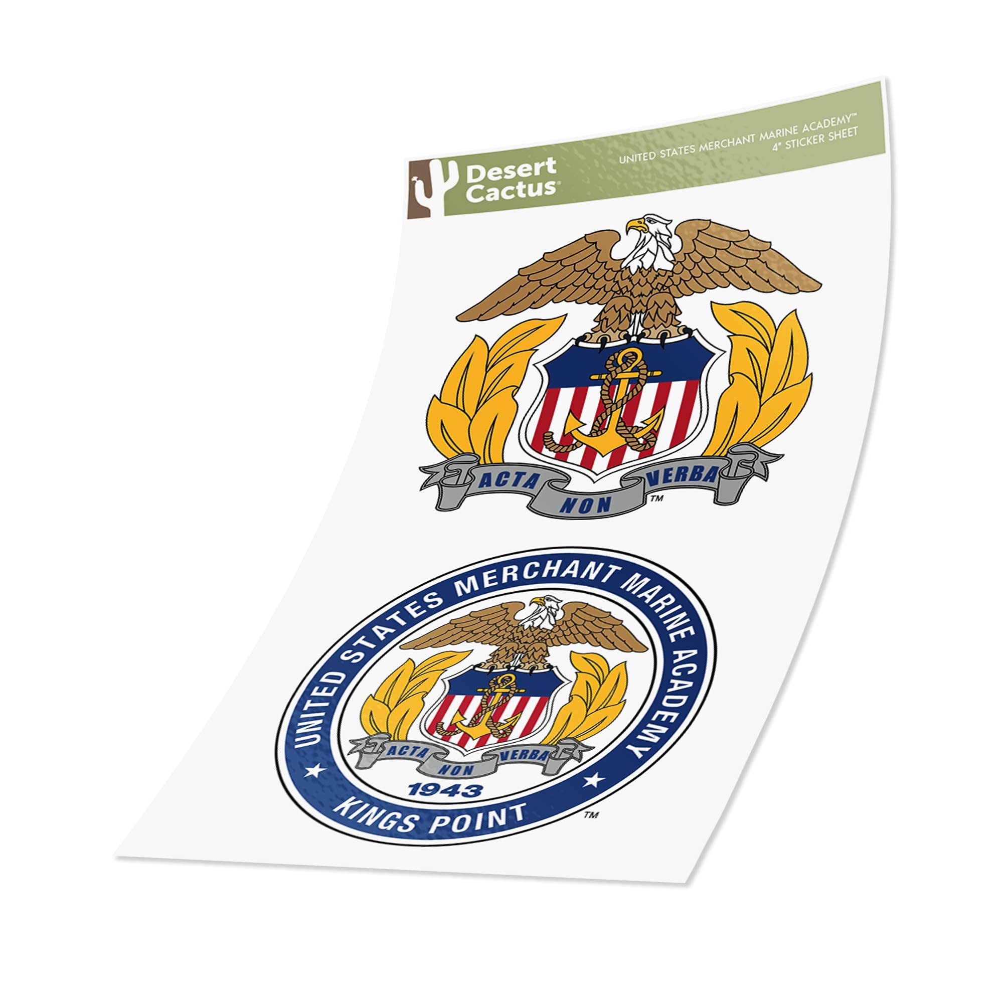 United States Merchant Marine Academy Sticker Set - 4 Inch Vinyl Decals For Laptop, Car, Water Bottle - View #2