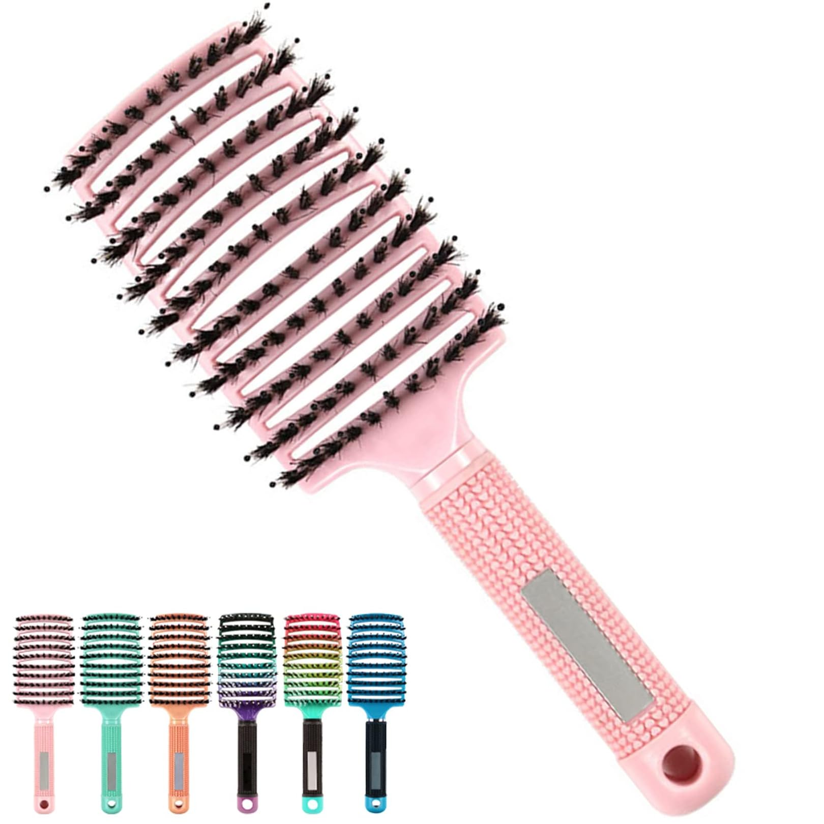 Pop Magic Detangling Hair Brush for Women and Kids Detangle Boar Bristle Paddle Hair Brush Detangler for Blow Drying Wet Hair
