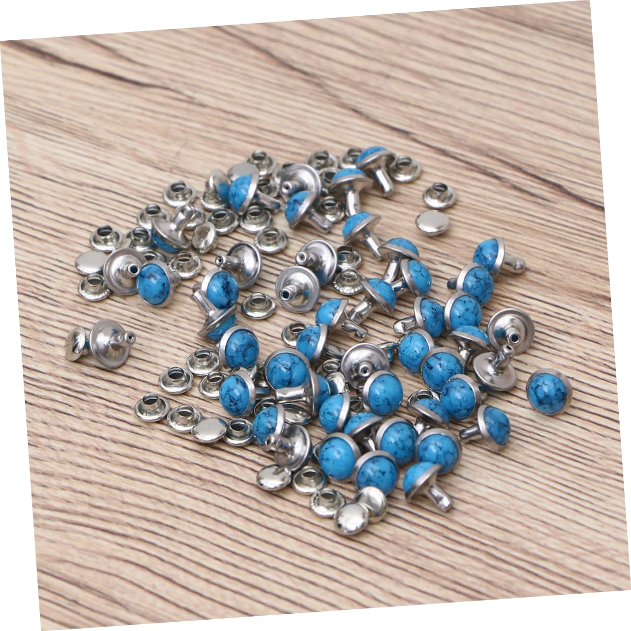 NUOBESTY 300stücke Türkisfarbene Nieten Alu-rivets Für Schmuck Kleidung Taschen Schuhe Und Accessoires Handgemachte Dekorationselemente No