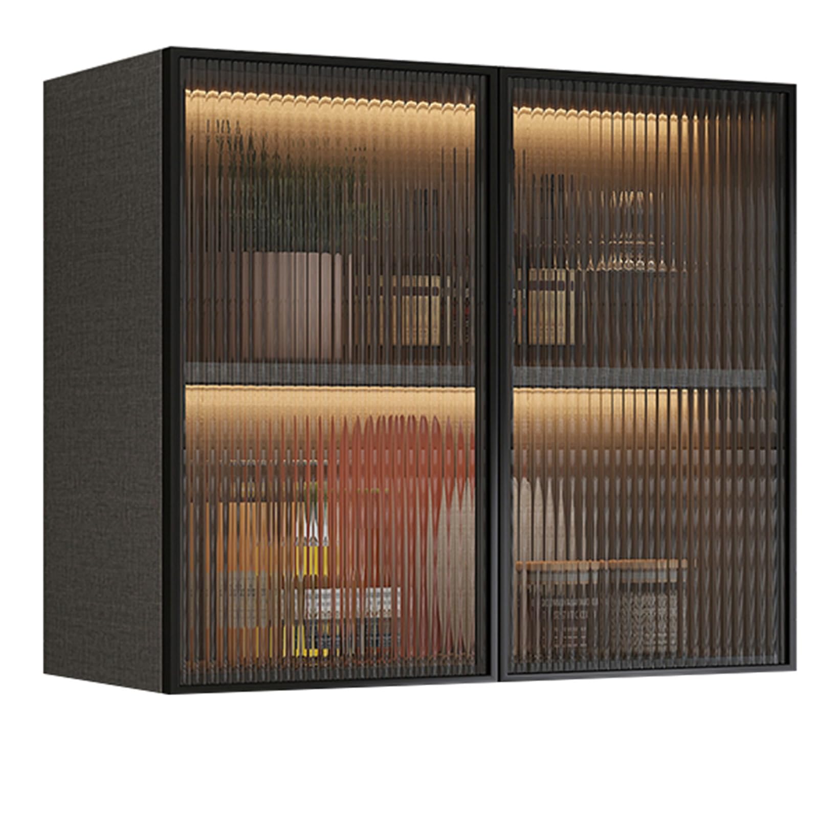 Slish - Armario de pared para cocina y baño, 2 puertas, con 2 estantes, diseño que ahorra espacio, perfecto para niños pequeños (80 x 60 x 32 cm, color: A)