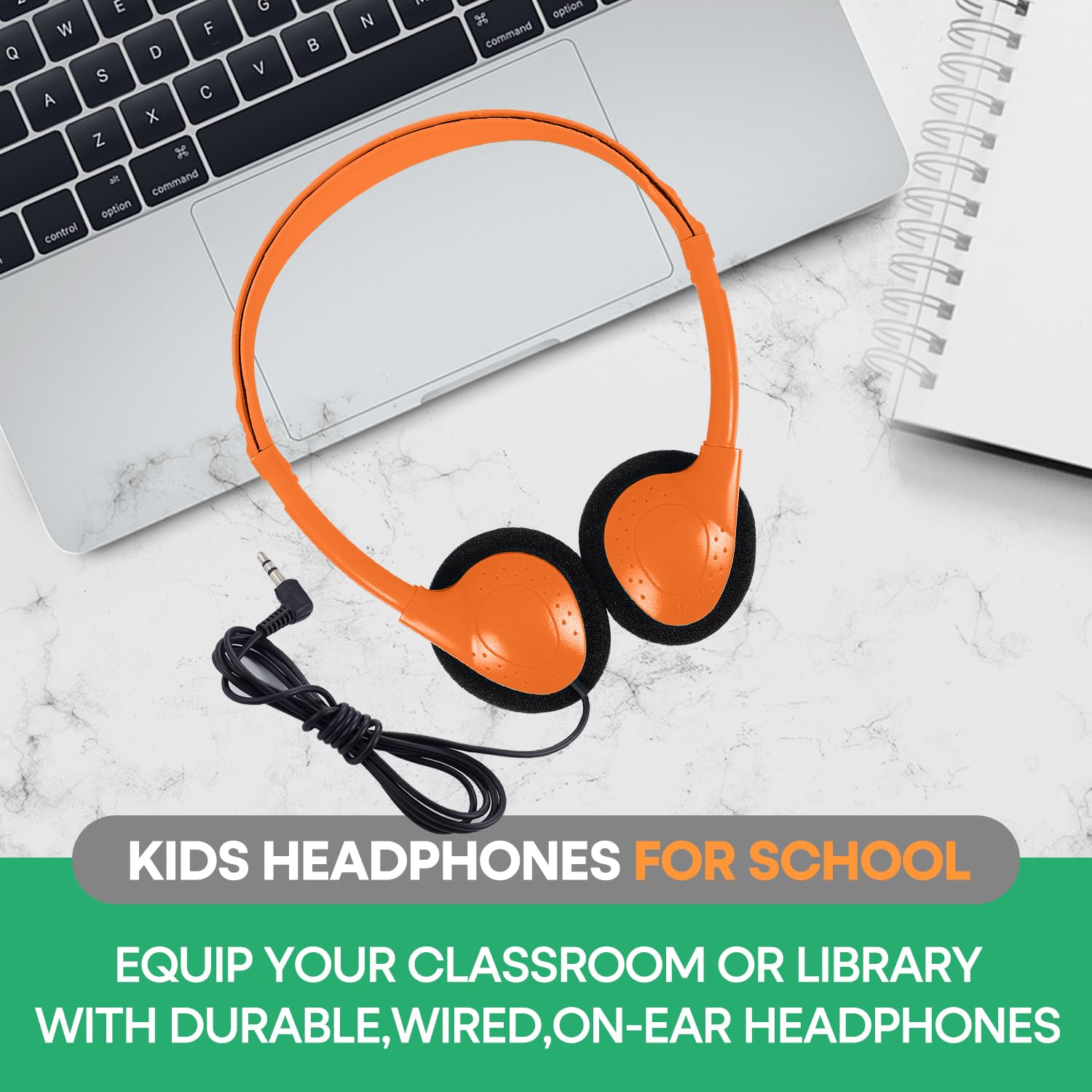 Cuffie per aule scolastiche, confezione da 25 pezzi, per bambini, studenti scolastici, all'ingrosso, resistenti, per bambini, ragazzi, ragazze, adolescenti, adulti (HTC002, multicolore)