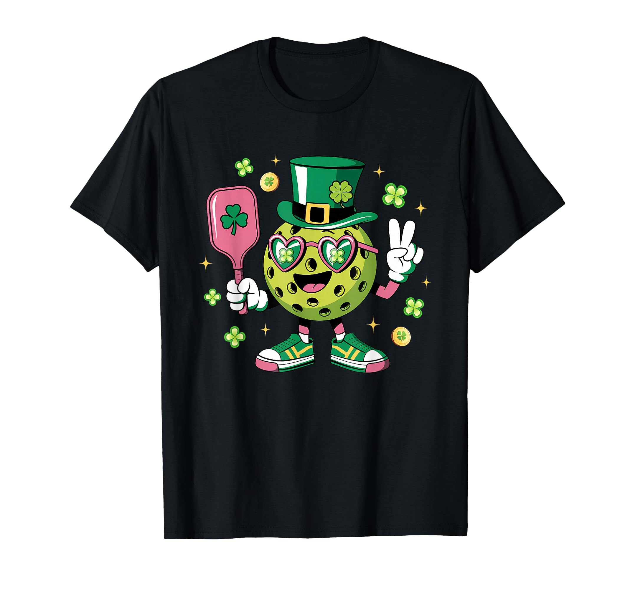 St Patricks Day Funny Lucky Pickleball Hat Irish Shamrock T-Shirt