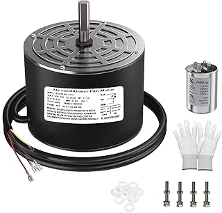 K55HXLRB-0202 OEM Upgraded Condenser Fan Motor, 1/10 HP 208-230V 825 RPM, Reversible CW/CCW,Built-in Overload ProtectionI Compatible with 51-101774-04 51-102008-04 51-102500-05.