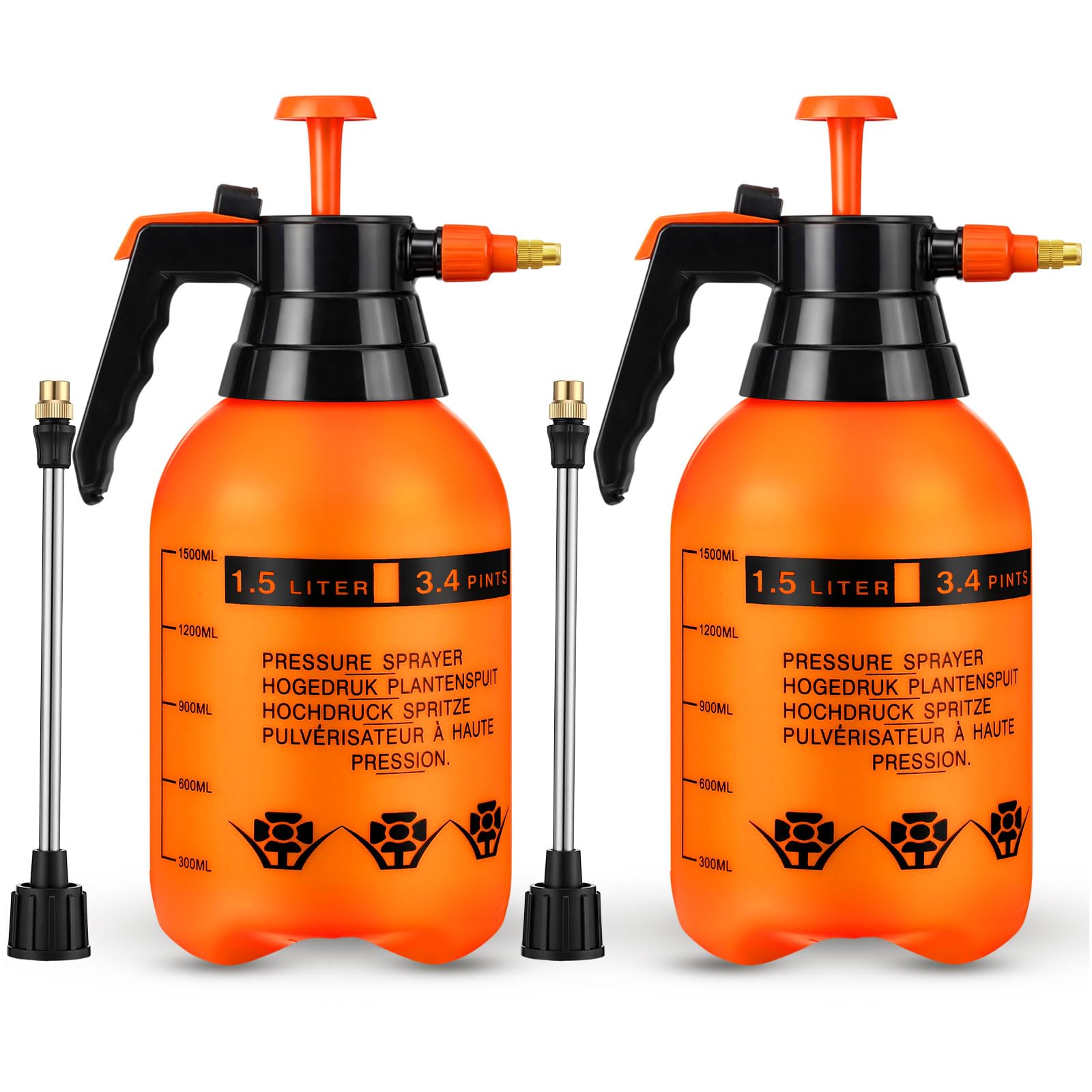 Photo 1 of Acellegic 2-Set Pump Sprayer 1.5L Orange