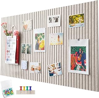 Penbinmall60 x 40cm große korkplatte große Pinnwand,dekorative korkwand aus Filz,0,9cm dick, faltbare Fototafel mit selbstklebendem Klebeband,filz selbstklebend visionboard,pinnadeln filz,Helles Kamel