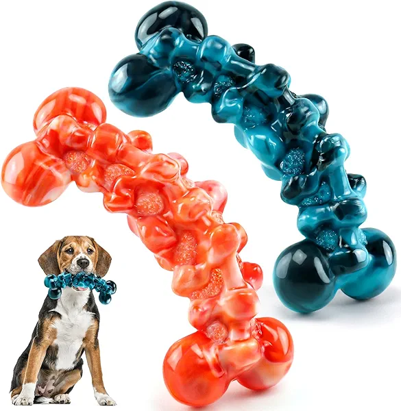 WOWBALA Dog Toys for Aggressive Chewers - Super Chewer Dog Toy for Large Dogs - Durable Tough Chew Toy - Indestructible Dogs Toys for Medium, Large Breed