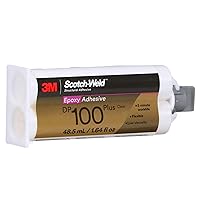 Vista 3 de 3M Scotch-Weld – Adhesivo epoxi DP100 Plus, claro, grado profesional, manejo y curado rápidos, 48.5 mL (1.64 fl oz) duo-pak