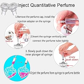 5 Packs 10ml Plastic Measuring Syringe With 5 Injector Kit, No Needle Perfume Dispenser Pump Perfume Refill Tool Perfume Decanting Supplies for Travel Empty Perfume Bottles