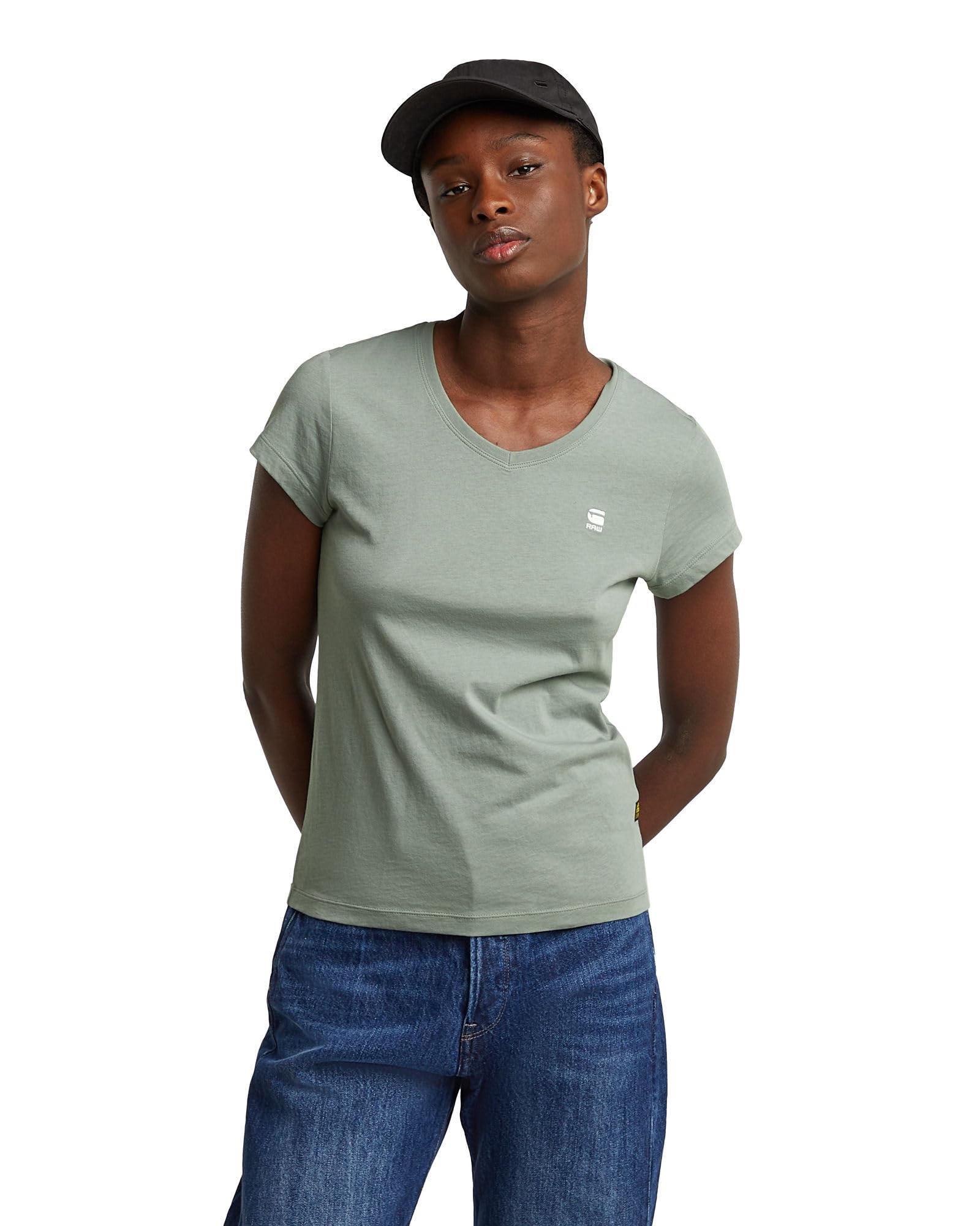 G-Star Women's Moto Slim U-Neck Top