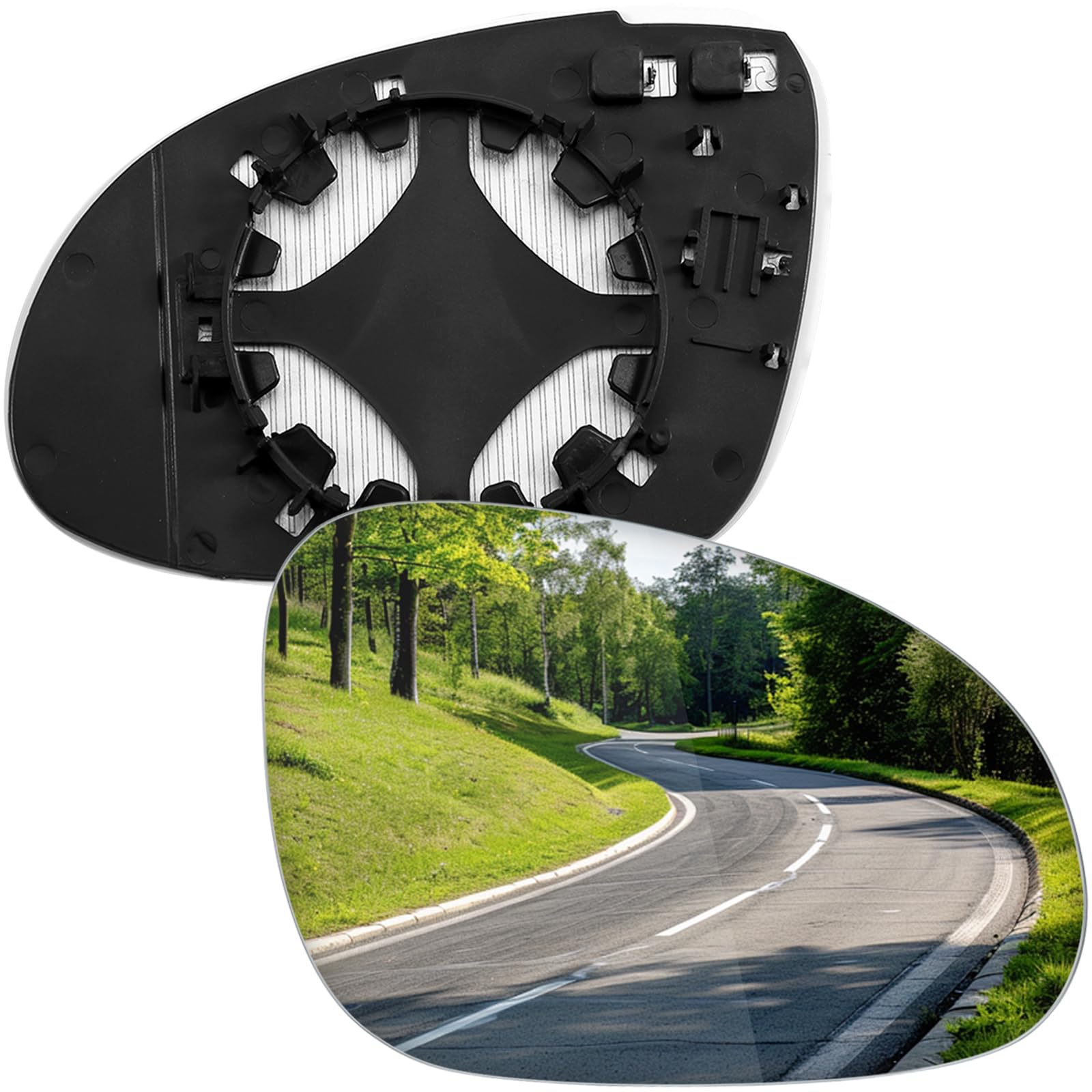 Photo 1 of LOIYLLEN Passenger Side Mirror Glass for VW MK5 GTI, Rabbit, Passat, Jetta