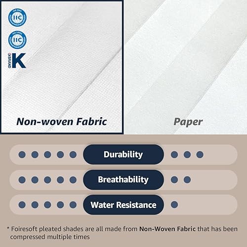 Miniatura 3 de Foiresoft Persianas de tela plisadas sin herramientas, persianas temporales autoadhesivas, sin taladrar, fáciles de cortar e instalar, recortar en