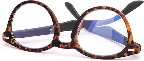 Miniatura 8 de Vepiant Lentes de lectura multifocales progresivos de enfoque de anillo de 360, lectores de bisagra de resorte, bloqueo de luz azul, anteojos