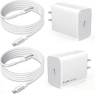 USB C Charger Block 45W GaN 2-Pack, with 2×6FT Braided Cables Fast Charging | For iPhone 17/16/15 Pro Max, iPad, Galaxy S26/S25/S24/S23/S22 Ultra, Android USB-C Devices, MacBook, Earbuds & More