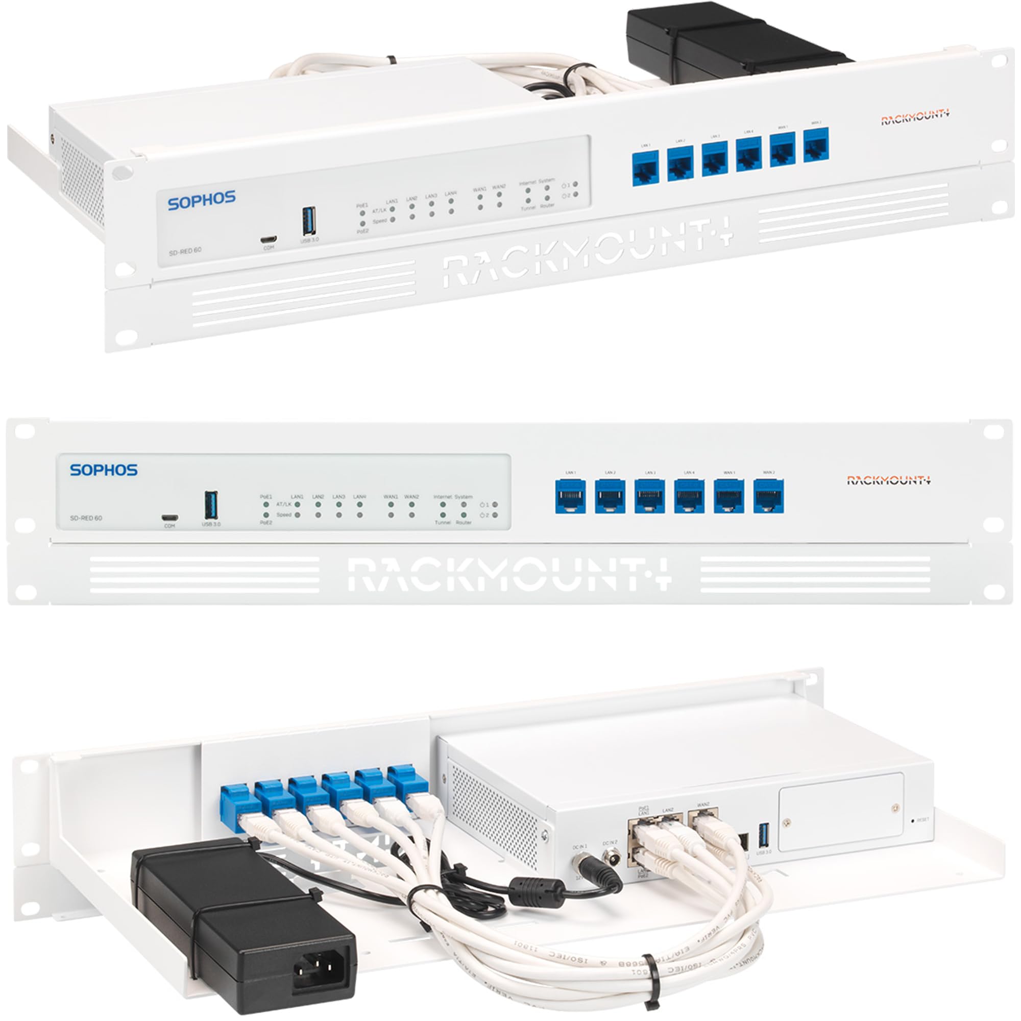 Sophos Home Firewall Rack Mount - 1.3U Server Rack Shelf with Easy Access Front Network Connections, Properly Vented, Customized 19 Inch Rack - RM-SR-T10 by Rackmount.IT