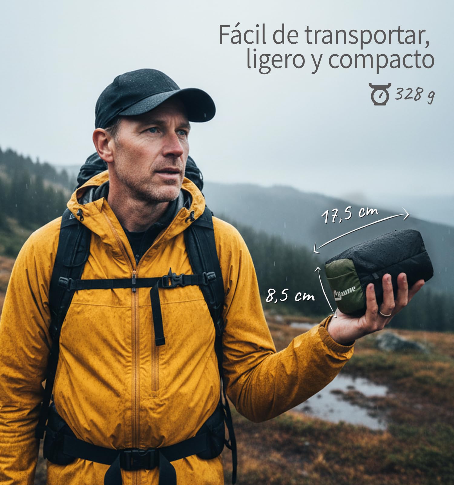 Litume Saco de Vivac Funda para Saco de Dormir – Impermeable, Estilo Momia, Compacto y Ultraligero, Refugio para Trekking, Bushcraft y Supervivencia al Aire Libre