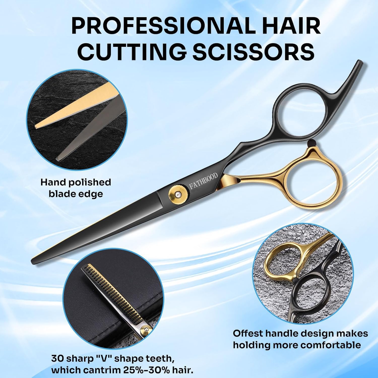 Set di forbici per capelli, 15 pezzi, forbici da parrucchiere, forbici professionali da 6,7 pollici, di alta qualità, 440 C, per donne, uomini, bambini, famiglia, parrucchiere
