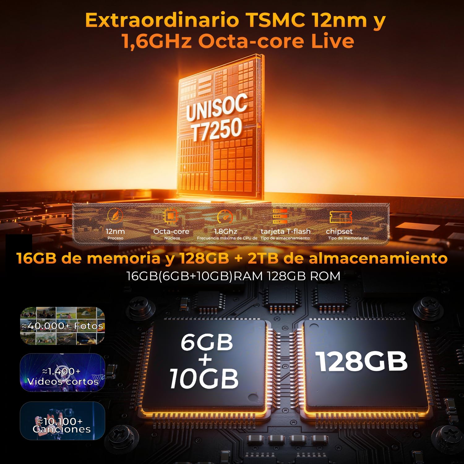HOTWAV Cyber 17 Movil Irrompible-16GB+128GB(TF 2TB), 120Hz 6,75" HD+ Teléfono Movil Android 16, 6200mAh 20W, 48MP+16MP Cámara, Dual 4G SIM/NFC/OTG/GPS/Linterna de Camping súper Brillante | Pantalla de 6,75" HD+120Hz con Panda Glass 3, batería 6200mAh, 48M