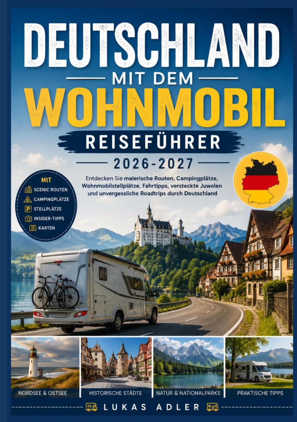 DEUTSCHLAND MIT DEM WOHNMOBIL REISEFÜHRER 2026-2027: Entdecken Sie malerische Routen, Campingplätze, Wohnmobilstellplätze, Fahrtipps, versteckte Juwelen und unvergessliche Roadtrips durch Deutschland
