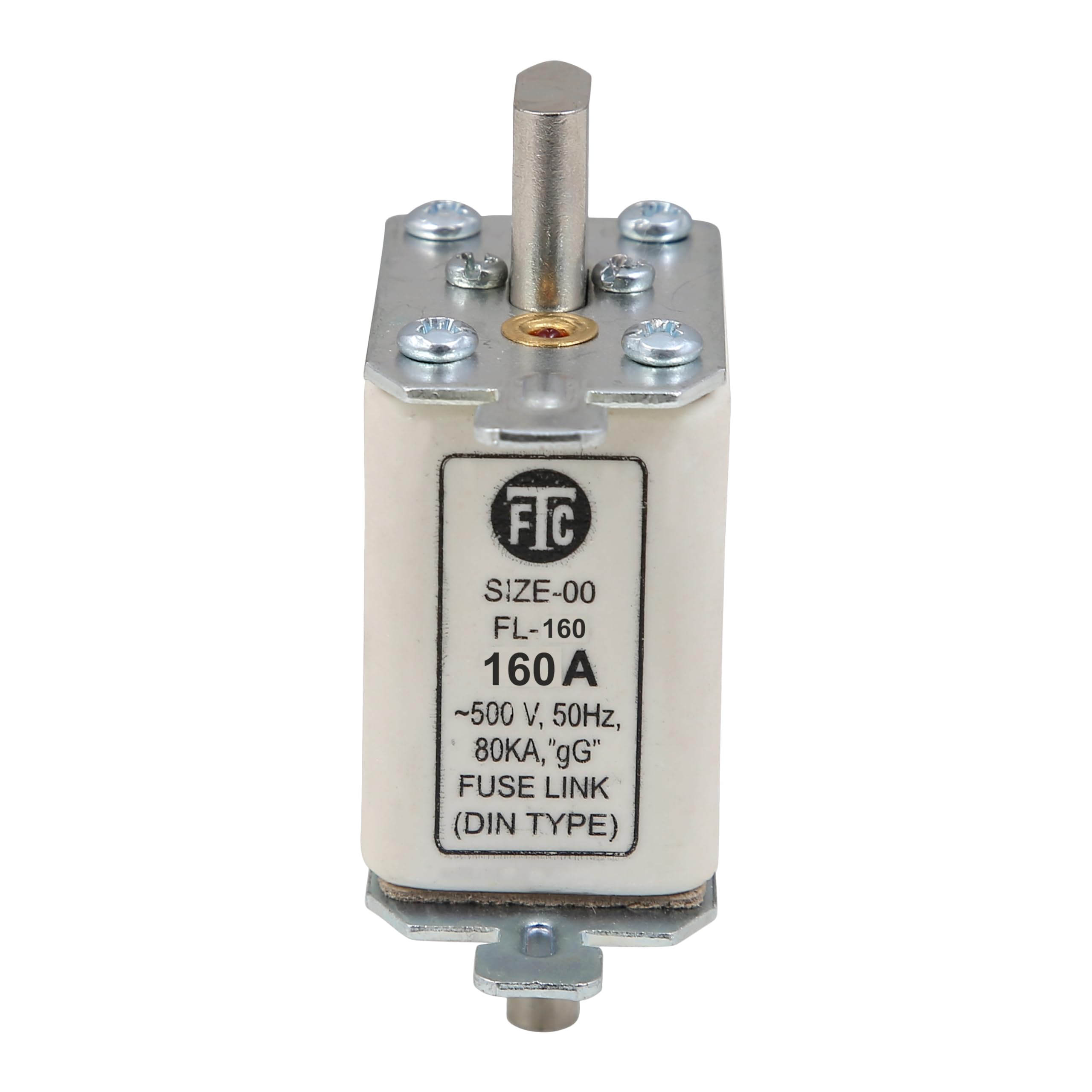 FTC - HRC FUSELINK 160 AMP FL-00, SUITABLE FOR FBD125, 500V (DIN TYPE) PACK OF - 3 PCS 1