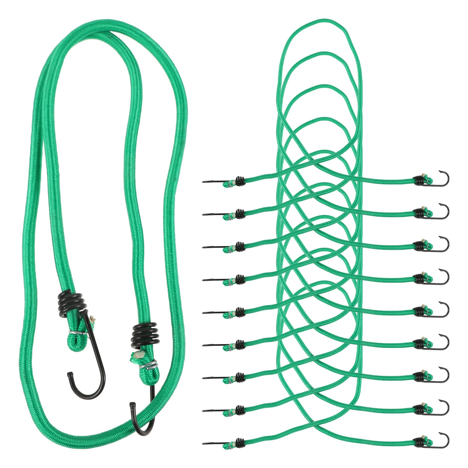 SUPVOX 10 Pièces Tendeurs Avec Crochets Cordes Élastiques Pour Camping Cordon De Fixation De Bagages Sangle Portable Ceinture Élastique