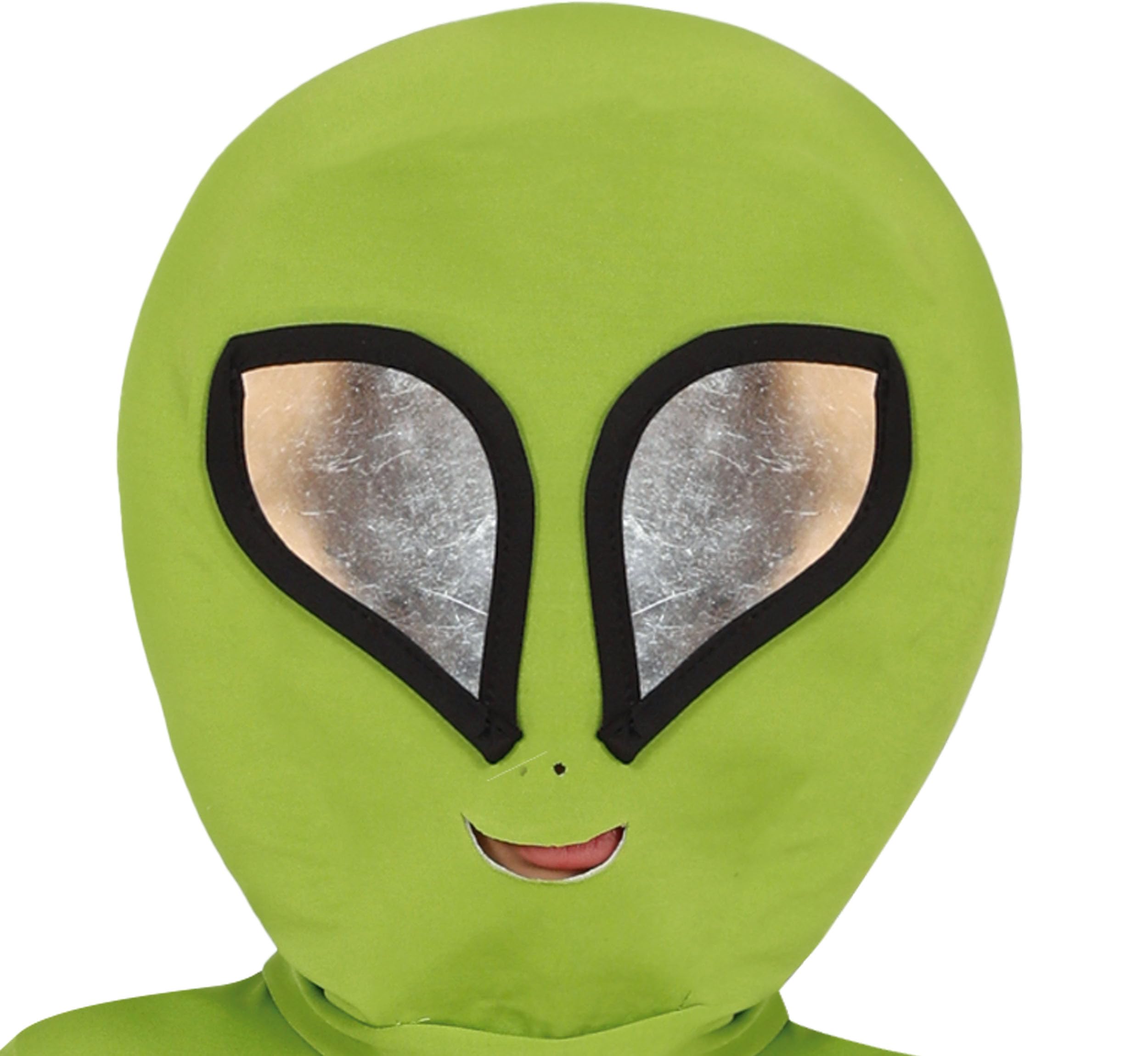 FIESTAS GUIRCA Green Alien Boys & Girls Fancy Dress Costume, Extraterrestrial Costume including Alien Head, Jumpsuit, Gloves - Image 4
