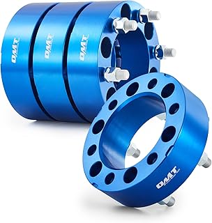 Orion Motor Tech 6x5.5 Wheel Spacers, 2 Inch Blue Wheel Spacer Kit with M14x1.5 Studs Compatible with Chevy Silverado 1500 Chevrolet Tahoe GMC Yukon Suburban, 108mm Bore Blue Wheel Spacers