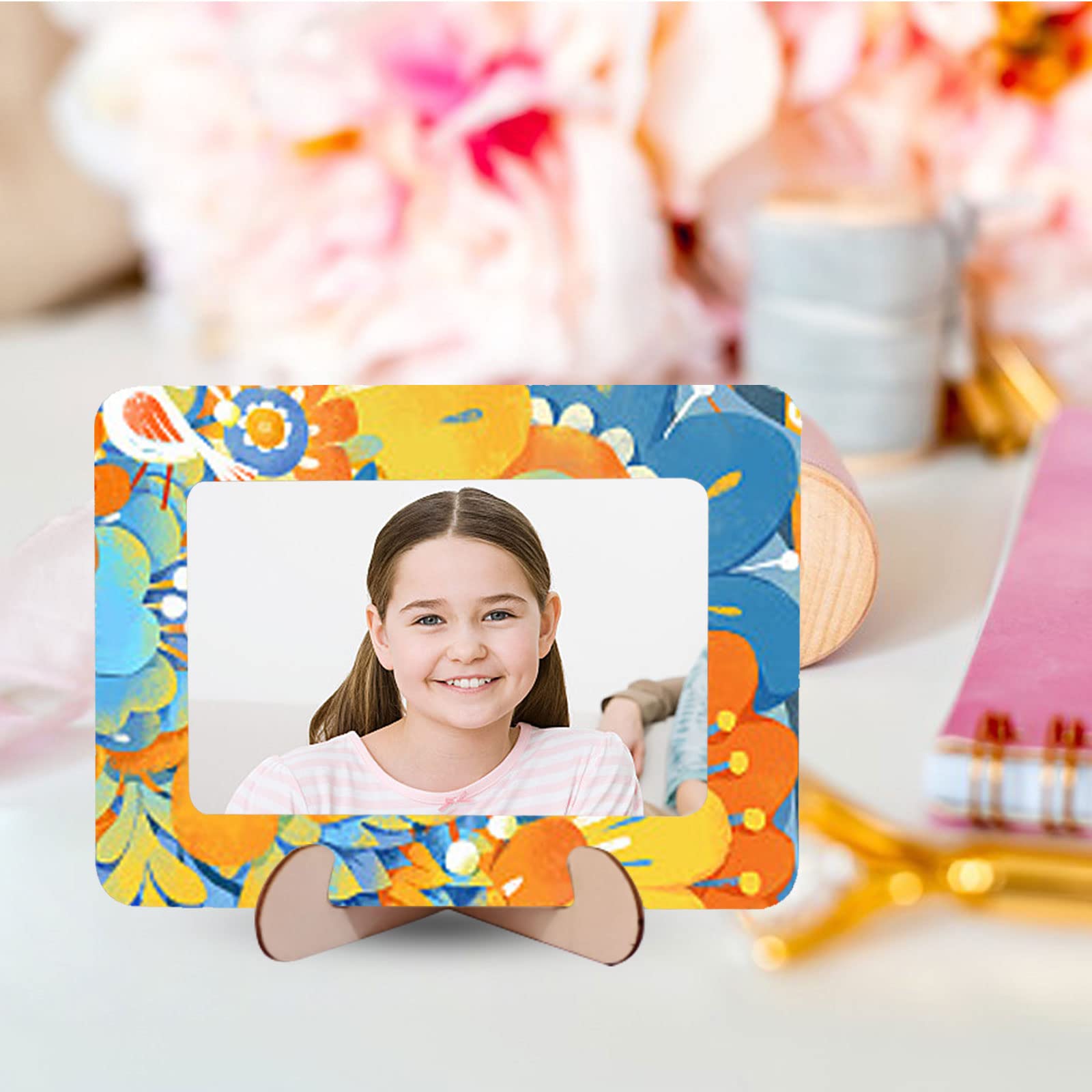 Houten fotolijsten set - doe-het-zelf - 6 stuks - natuurlijk hout | bol
