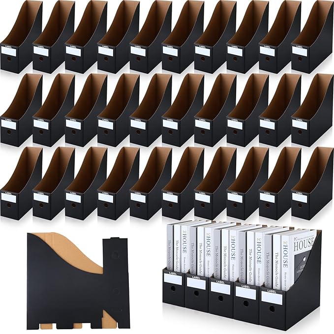 50 Pcs Cardboard Magazine Holder Magazine File Holder