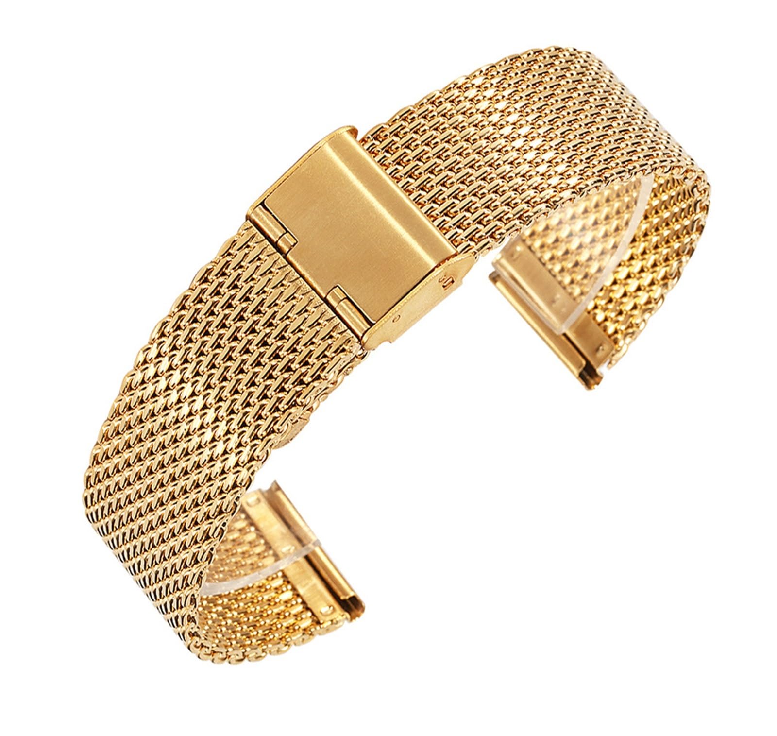 Cinturino in acciaio inossidabile 18mm 20mm 22mm 24mm 1.0 cinturino in rete metallica spessa lunghezza regolabile accessori per orologi cinturini