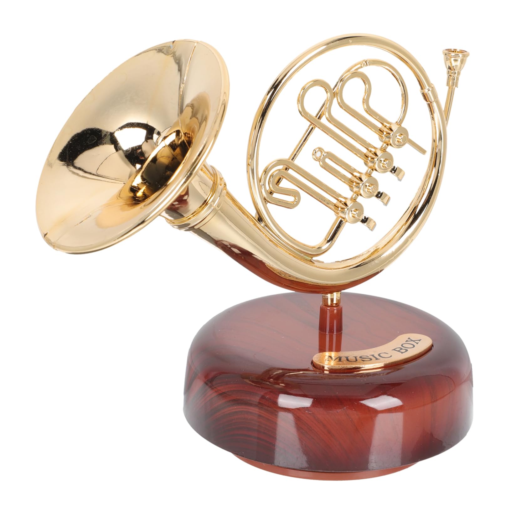 Spieluhr Kunststoff Dekoratives Horn Musikinstrument Tischdeko Schreibtischdekoration Wohnaccessoire