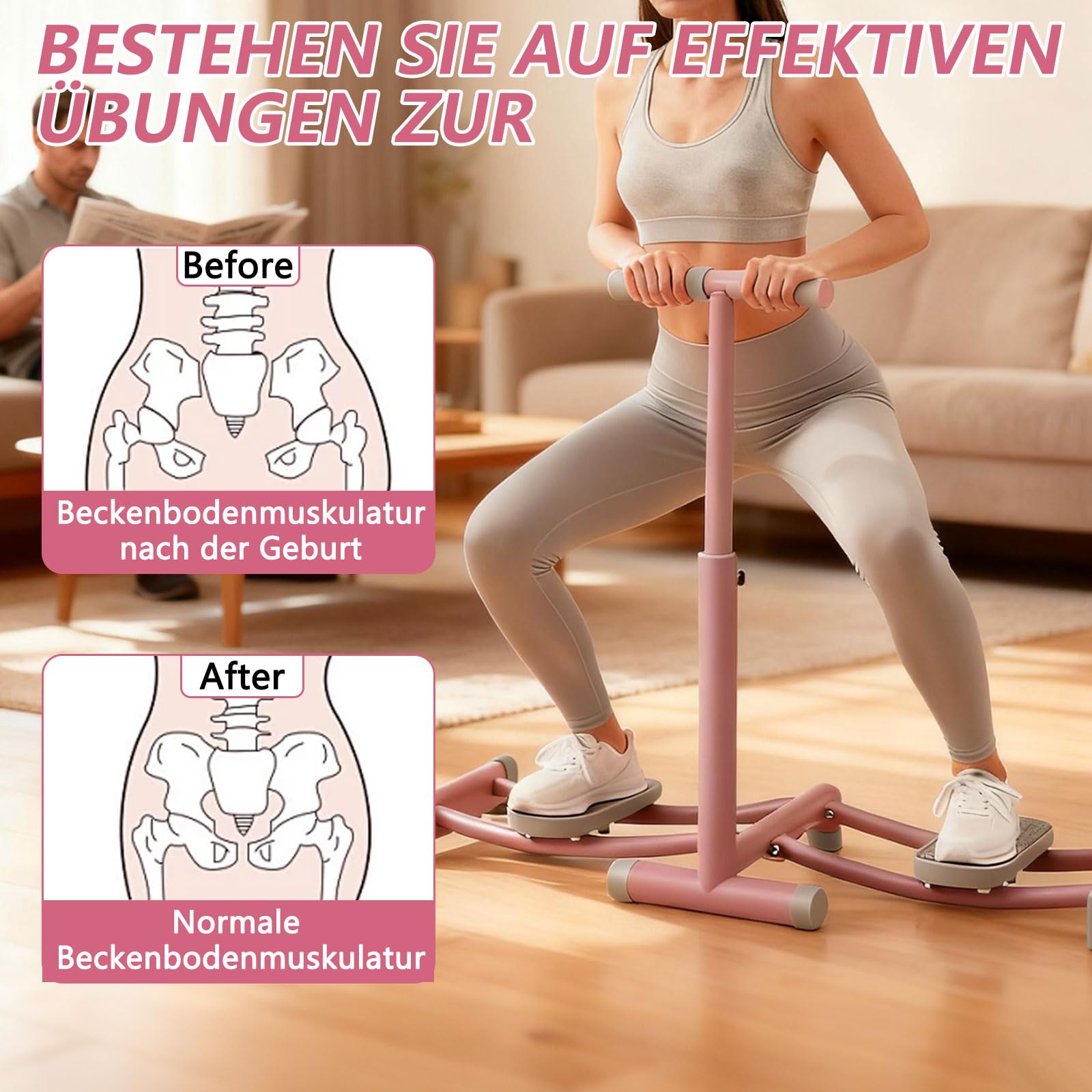Machine à ski, entraîneur de ski simulé pour le plancher pelvien, appareil d'entraînement réglable en hauteur pour les jambes, le fitness, la musculation, la formation du corps, équipement