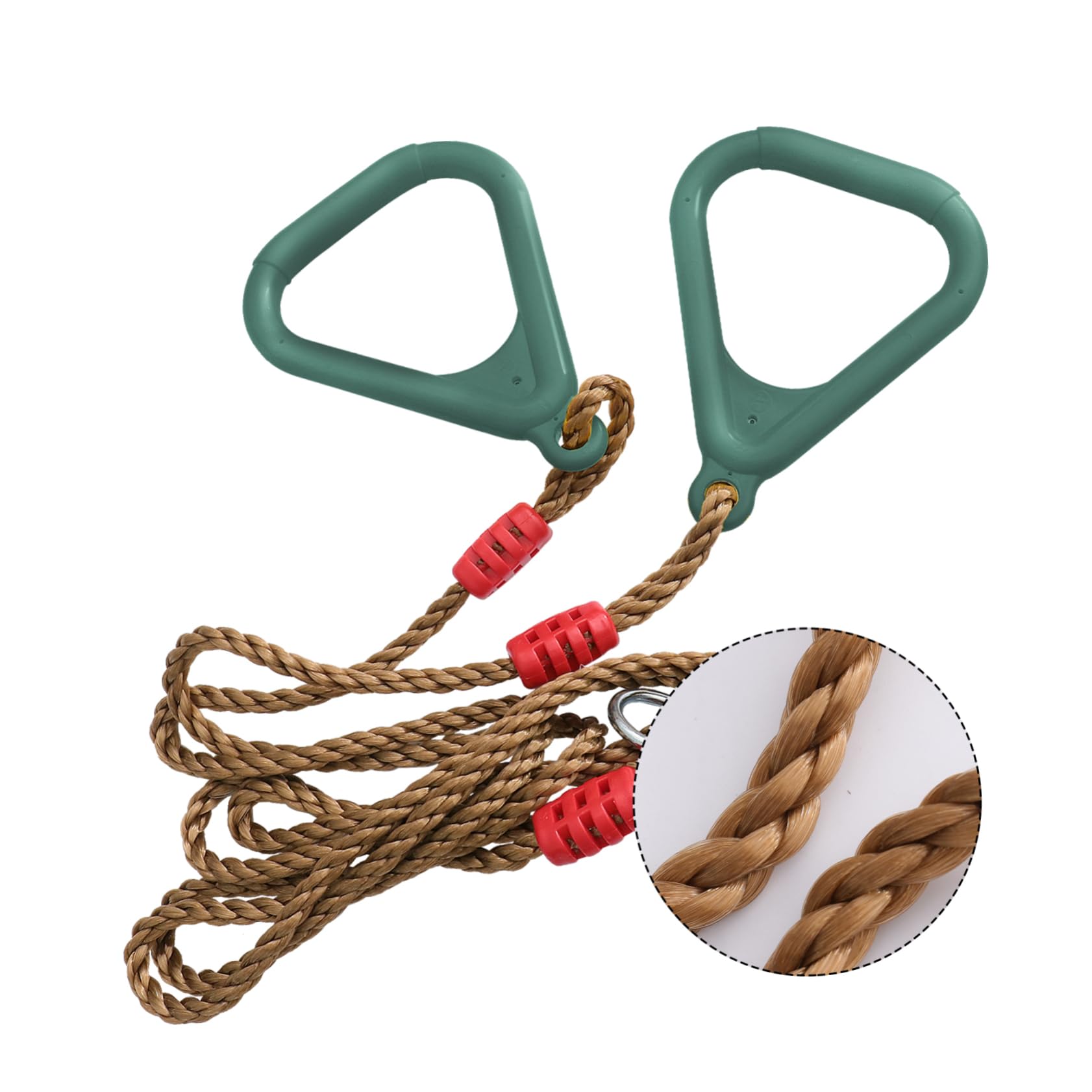 Abaodam 1pair Fitness Rings Accessory Gymnastic Rings Exercise Handle Grip Fitness Handles for Training Stretch Rings Fitness Equipment Parts Pull Handles Green Iron