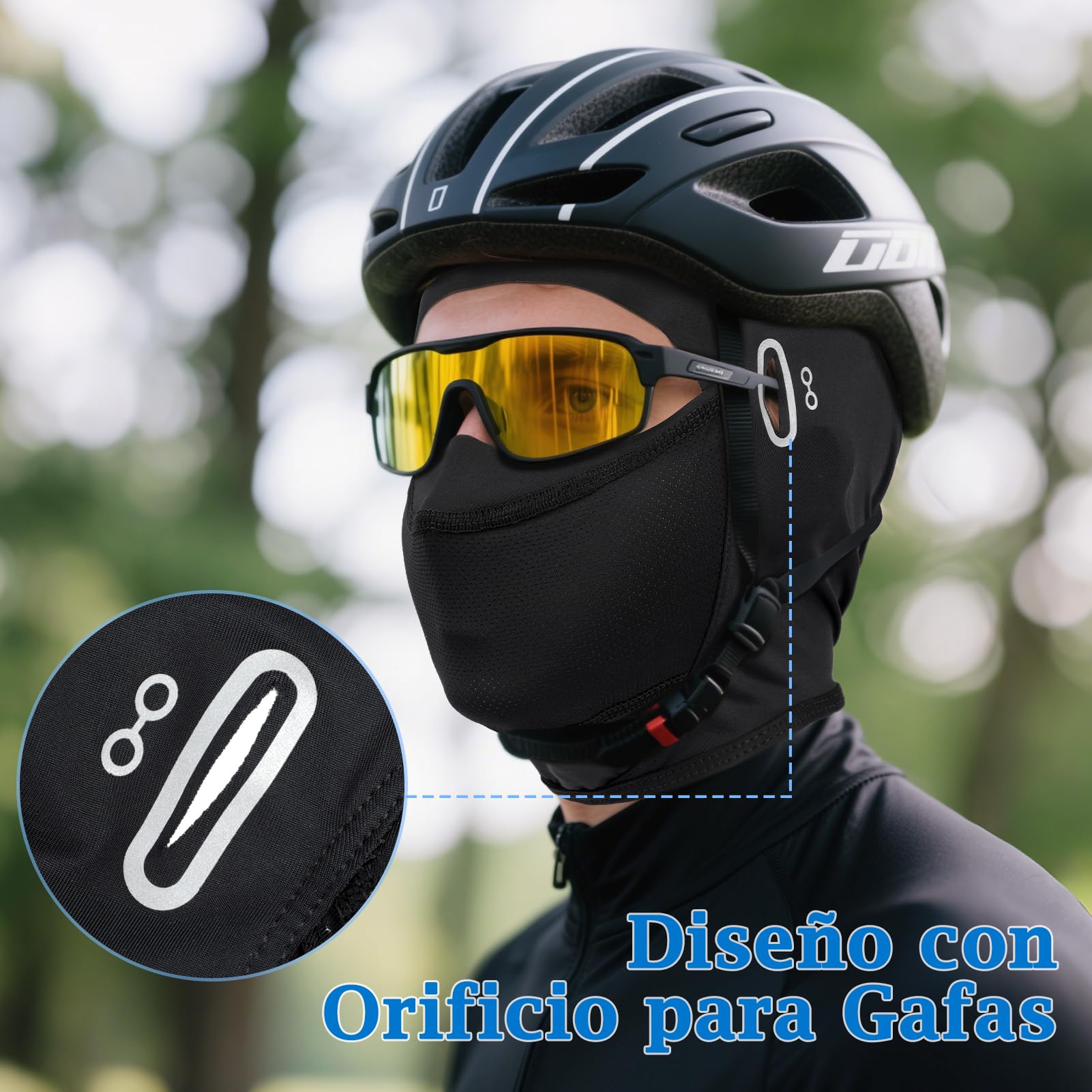 Kiiwah Pasamontañas Verano Transpirable Balaclava Moto, Protección Solar Sotocasco Moto Fino Pasamontañas Hombre Mujer para Motocicleta Ciclismo (Largo/Corto)