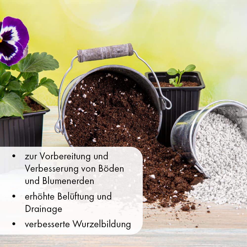Perlite 100 Liter für Pflanzen - zur Boden- Substratverbesserung und Bodenbelüftung, Perlite dient zur Wasserspeicherung, Bewurzelung oder Anzucht