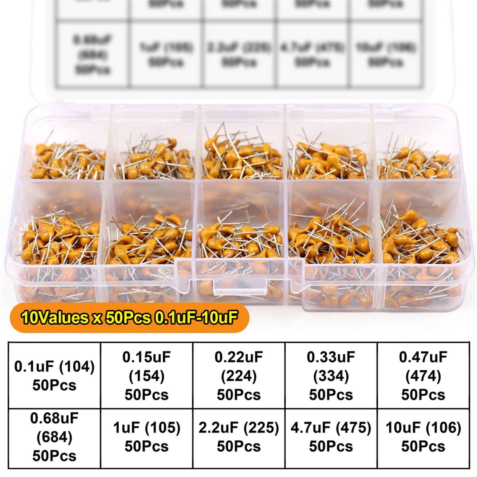 Condensador Cerámico Para Computadora, 480 Piezas Condensador Cerámico Monolítico Condensador