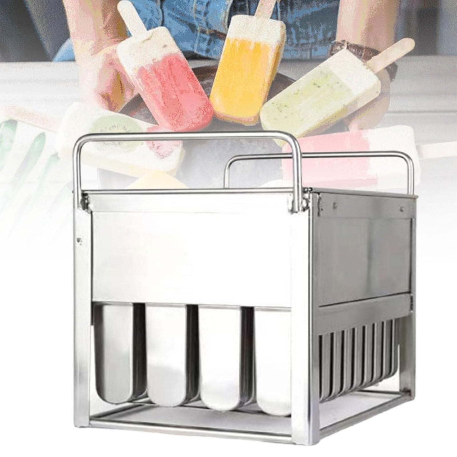 KJZQXYX Commercial Ice Cream Moulds Set,40 Reusable Ice Pop Maker Molds,Fast Freezing Ice Lolly Popsicle Maker Molds for Frozen Treats,Desserts (C)