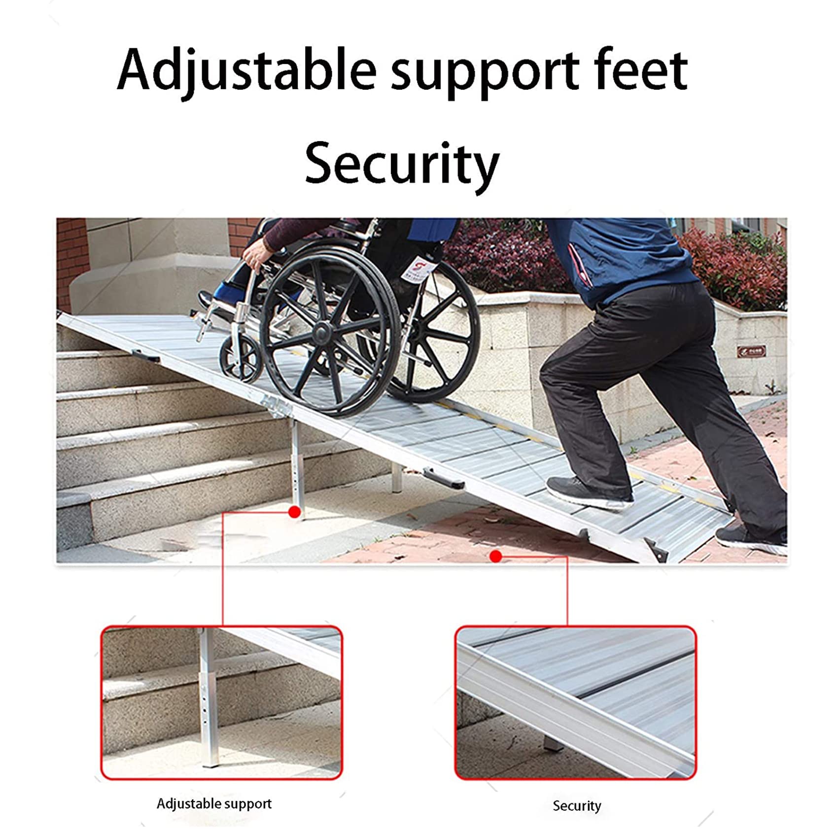 Amazon.co.jp: 車椅子ランプノンスキッド折りたたみ式ポータブル  