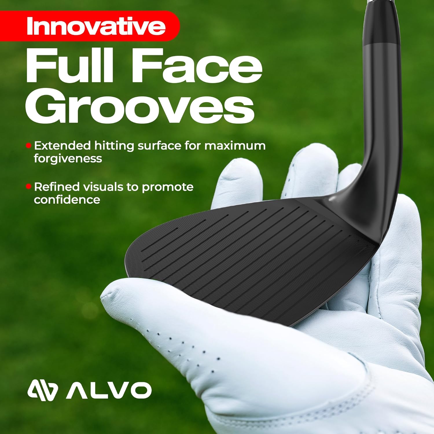 ALVO GOLF - Premium Full Face Golf Wedges, Golf Wedge Set and Singles, 3 Wedges 52/56/60/70 Degree,Lob,Gap,Sand Golf Club for Men, Premium Grip, Right Hand, max Spin